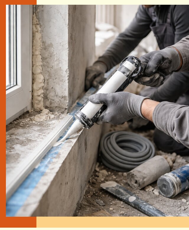 Герметизация стыков и примыканий зданий в Барнауле